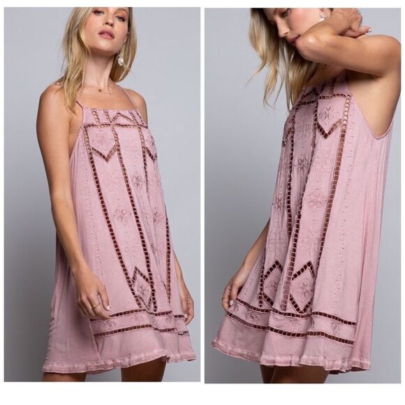 MINI Dress  Tunic With Floral Embroidery - Picture 10 of 12